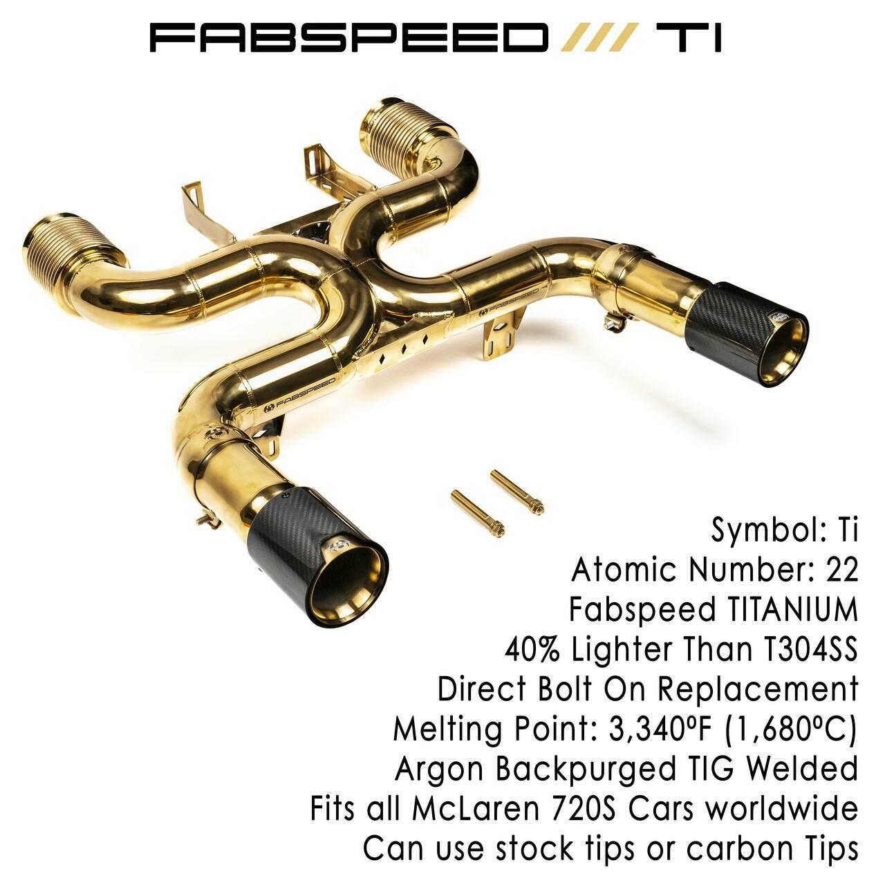 Fabspeed McLaren 720S Supreme Titanium X-Pipe Exhaust System (2017+) - 0