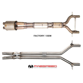 Fabspeed Porsche 970 Panamera GTS Resonator Bypass X-Pipe (2010-2016) - 0
