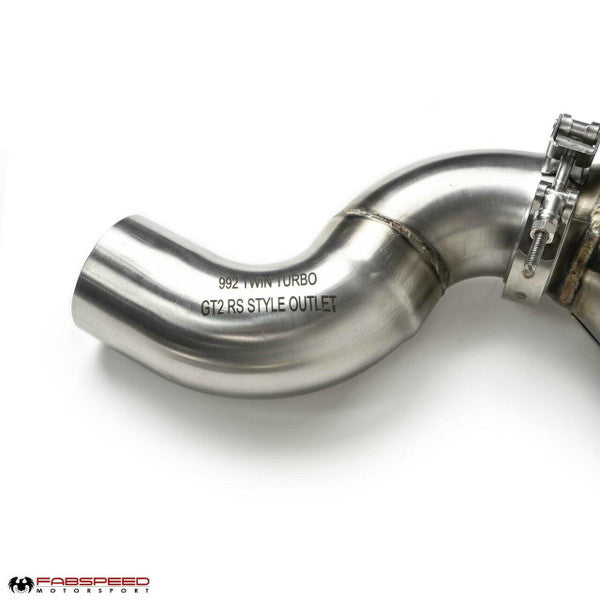 Fabspeed 2025+ Porsche 992.2 Carrera (NON GTS) Sport Catalytic Converters with GT2RS Style Outlets (2025+)