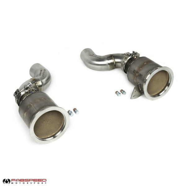 Fabspeed 2025+ Porsche 992.2 Carrera (NON GTS) Sport Catalytic Converters with GT2RS Style Outlets (2025+)