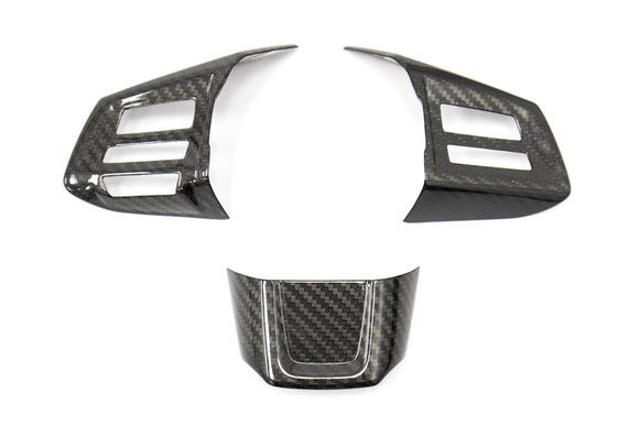 OLM Carbon Fiber Steering Wheel Covers - 2015 WRX 2015 STI (MT)