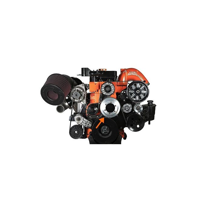 Fleece Performance 03-12 Dodge 2500/3500 Cummins Fan Drive Pulley (Bare Aluminum Finish)