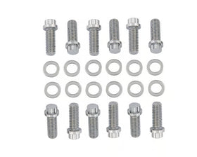 Mr. Gasket Intake Manifold Bolt Set - Chrome - 12-Point 1955-1986 Chevrolet 265-400 Gen I Small Block