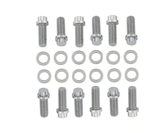 Mr. Gasket Intake Manifold Bolt Set - Chrome - 12-Point 1955-1986 Chevrolet 265-400 Gen I Small Block