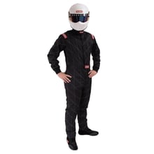 RACEQUIP CHEVRON-5 SUIT SFI-5 BLK LRG