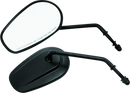 Bikers Choice Black Tapered Long Stem Mirrors Pr-1