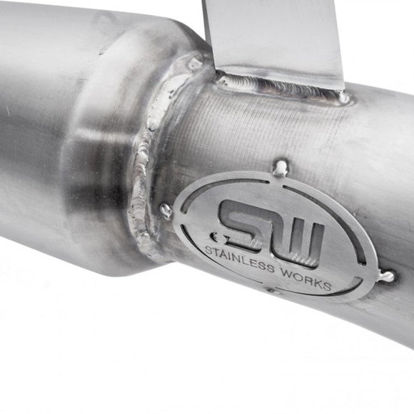 Stainless Works 2016-18 Ford Focus RS 3in High-Flow Cats Downpipe Factory Connection