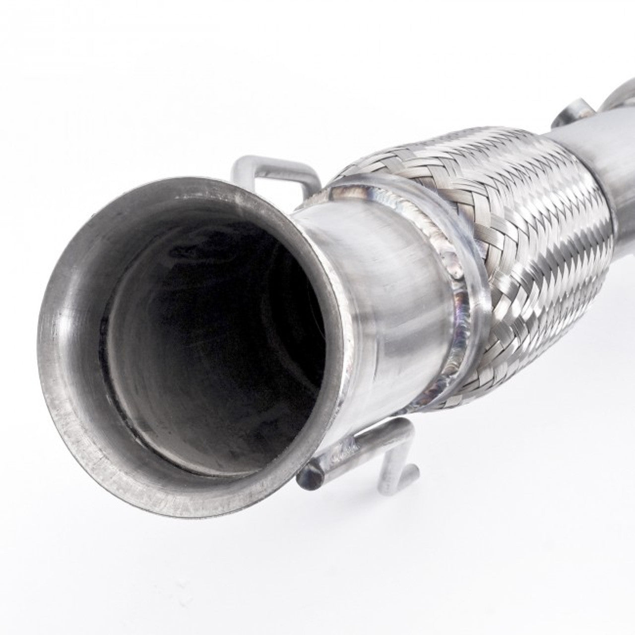 Stainless Works 2016-18 Ford Focus RS 3in High-Flow Cats Downpipe Factory Connection - 0