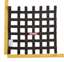 RACEQUIP 18 X 18 SFI RIBBON NET BLACK