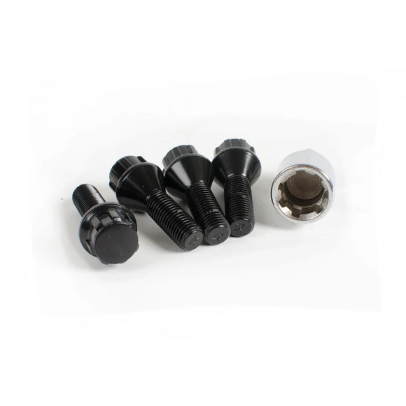 Wheel Lock Kit 12mm - Cone Seat (Black)
