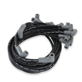 MSD Wire Set. Black Super Conductor. Small Block Chevy with HEI Cap