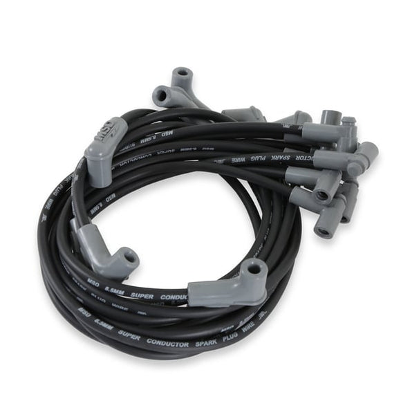 MSD Wire Set. Black Super Conductor. Small Block Chevy with HEI Cap