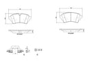 Brembo OE 20-24 Audi S5/2021 S6/S7 Sportback/SQ5 Sportback PRIME Ceramic Brake Pad - Rear 0-2