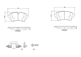Brembo OE 20-24 Audi S5/2021 S6/S7 Sportback/SQ5 Sportback PRIME Ceramic Brake Pad - Rear 0 - 0