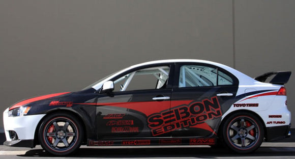 Seibon 08-12 Mitsubishi Evo X 10mm Wider Carbon Fiber Fenders