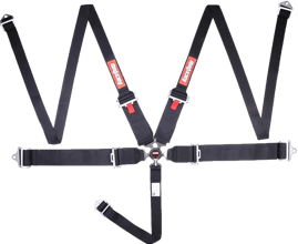 RACEQUIP SFI CAMLOCK 5PT PD LAP HNR BELTS BLK