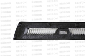 Seibon 08-12 Mitsubishi Lancer Evo X Shaved Emblem Carbon Fiber Front Grill does not fit MR model - 0