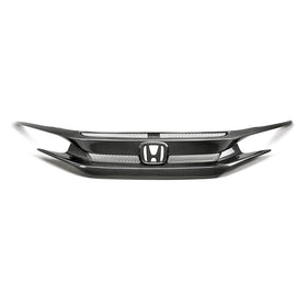 Seibon 16-18 Honda Civic OEM-Style Carbon Fiber Front Grill - 0