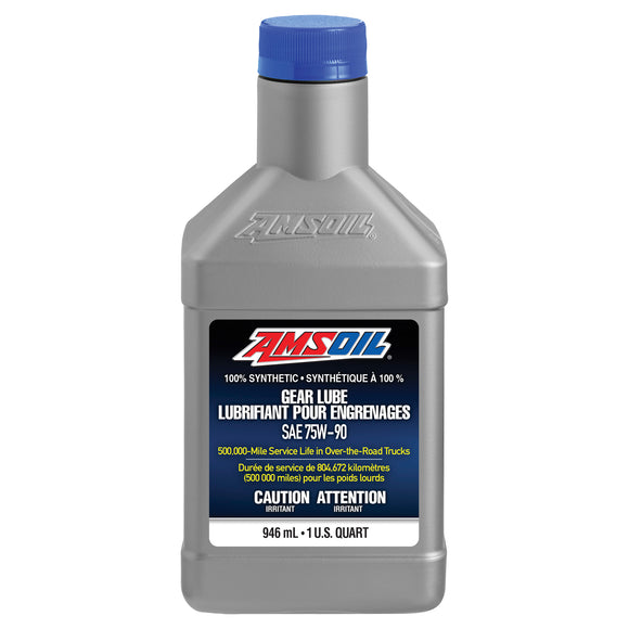AMSOIL 75W-90 Long Life 100% Synthetic Gear Lube 946 ml Bottle