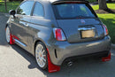 Rally Armor 12-18 Fiat 500 Red Mud Flap w/White Logo-2