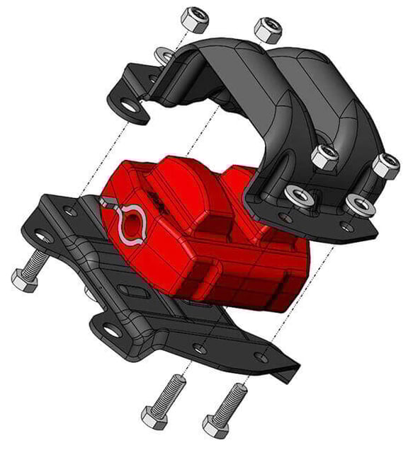 HOOKER BLACKHEART H/D GM LT ENGINE MOUNT CAGE - 0
