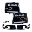 Form Lighting 2007-2013 Chevrolet Silverado LED Projector Headlights (Pair)-1