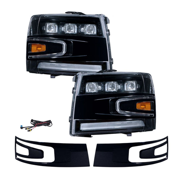 Form Lighting 2007-2013 Chevrolet Silverado LED Projector Headlights (Pair)