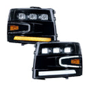 Form Lighting 2007-2013 Chevrolet Silverado LED Projector Headlights (Pair)-2