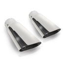 Stainless Works Flat Oval Exhaust Tips 2.5in Inlet (priced per pair)-1
