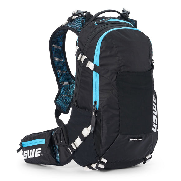 USWE Flow MTB Protector Pack 16L - Black/Malmoe Blue