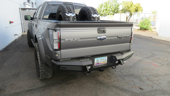 Addictive Desert Designs 10-14 Ford F-150 Raptor HoneyBadger Rear Bumper w/ Tow Hooks