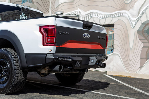 Addictive Desert Designs 17-18 Ford F-150 Raptor HoneyBadger Rear Bumper w/ 10in SR LED Mounts