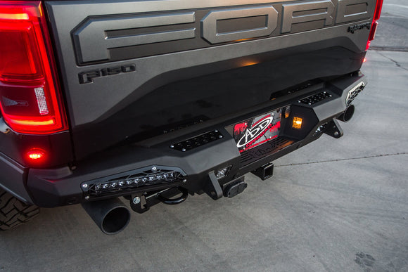 Addictive Desert Designs 17-18 Ford F-150 Raptor HoneyBadger Rear Bumper w/ 10in SR LED Mounts