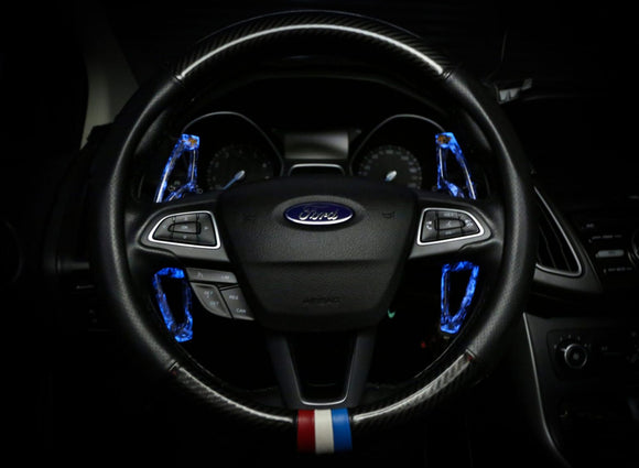 Ford MK4 forged carbon paddle shifters - LUMINOUS BLUE
