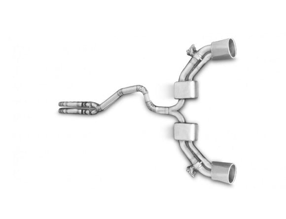 TUBI RS3 8VA MY2019 EXHAUST KIT WITH POLISHED OVAL TIPS