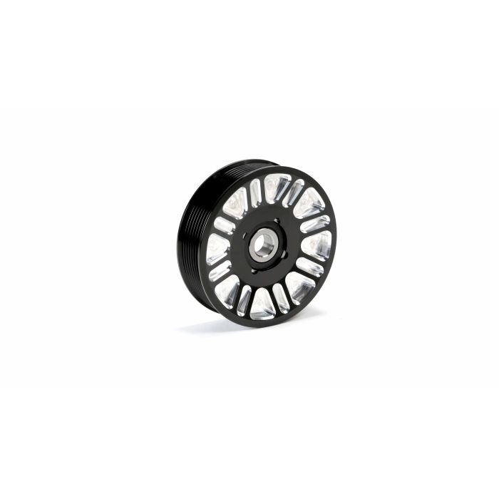 Fleece Performance 03-18 Dodge 2500/3500 Cummins Upper Fan Pulley Idler (Black Contrast)