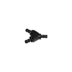 Fleece Performance Universal 3/8in Aluminum Y Barbed Fitting (For -6 Pushlock Hose) - Black Anodized