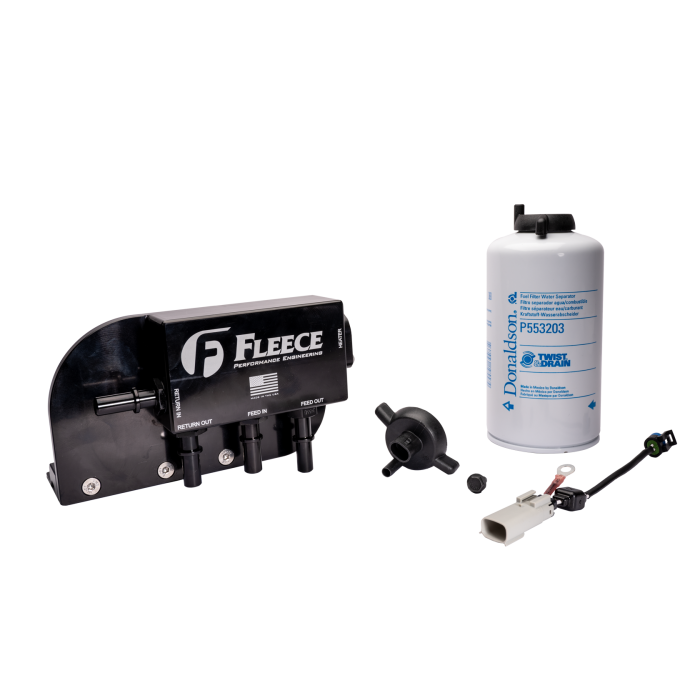Fleece Performance 17-24 Ford F250-550 Powerstroke Under Bed Fuel Filter Assembly