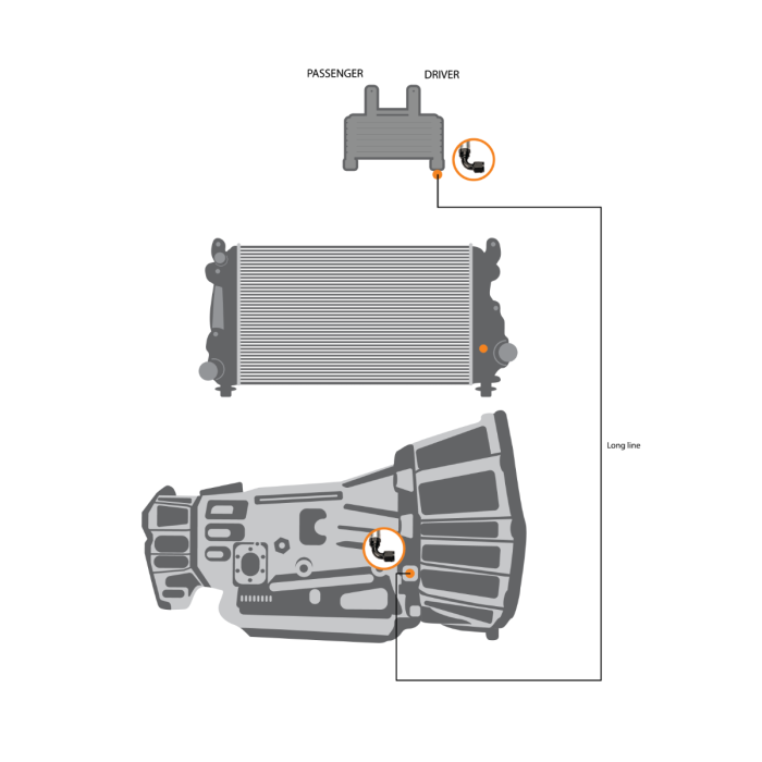 Fleece Performance 01-05 GM 2500/3500 Duramax Replacement Transmission Line (LB7/LMM) - Long Line