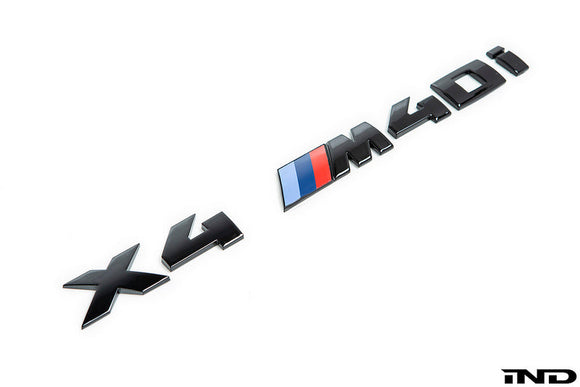 BMW G02 X4 M40i Trunk Emblem - Gloss Black