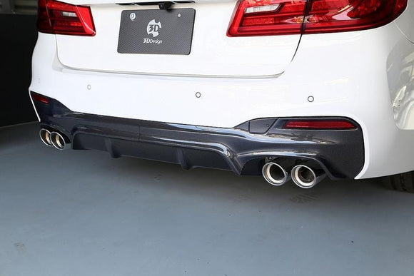 3D Design - 5 Series G30 M-Sport Rear Diffuser Type 2 M-Sport Only