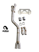 Active Autowerke G80/G82 M3/M4 Signature single mid-pipe with G-brace-5