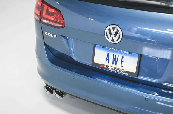 AWE Tuning VW MK7 Golf SportWagen Track Edition Exhaust with Diamond Black Tips (90mm)