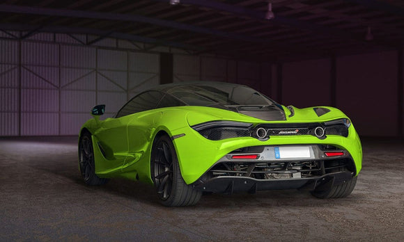 Mclaren 720S – Valved Exhaust With Sports Cats 100 Cell And Carbon Fiber Tips (CES3)