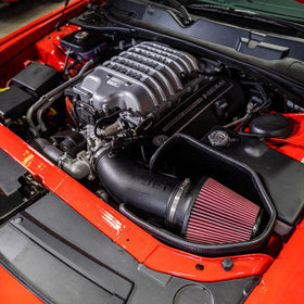 JLT 15-20 Dodge Charger 6.2L / 15-18 Dodge Challenger Hellcat 6.2L Cold Air Intake Kit w/Red Filter