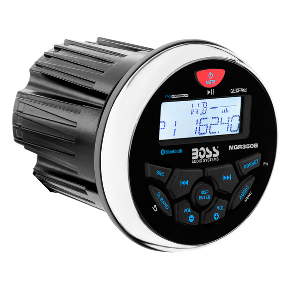 Boss Audio Systems Marine Gauge Receiver / Bluetooth / No CD / USB / AM FM