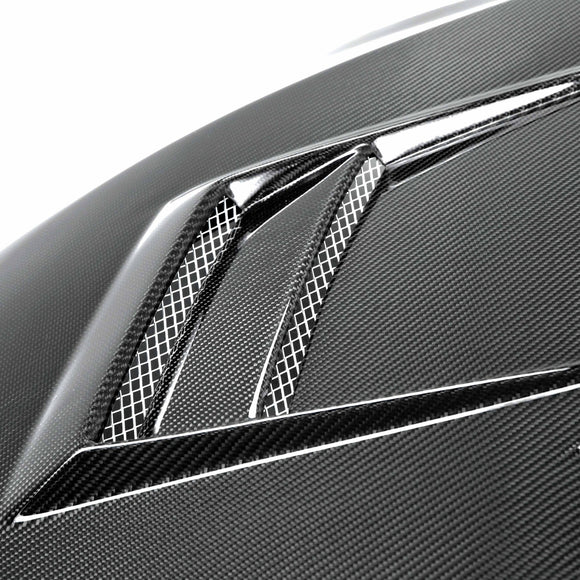 Seibon 08-12 Mitsubishi Lancer Evo X DV-Style Carbon Fiber Hood