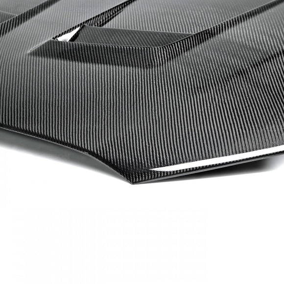 Seibon 08-12 Mitsubishi Lancer Evo X DV-Style Carbon Fiber Hood