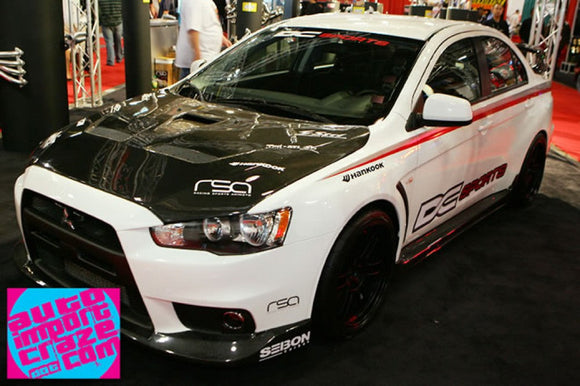 Seibon 08-12 Mitsubishi Evo X OEM style Carbon Fiber Hood