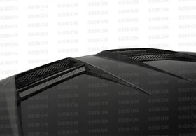 Seibon 10-11 VW Golf GTI 5K/MK6 DV Carbon Fiber Hood w/ Shaved Emblem - 0